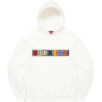 Bluzy Supreme Beaded Zakapturzony Białe | PL272MA