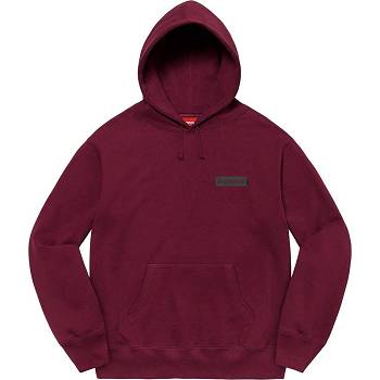 Bluzy Supreme Fiend Zakapturzony Bordowe | PL290KI