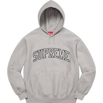 Bluzy Supreme Glitter Arc Zakapturzony Szare | PL299QZ