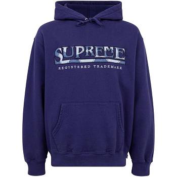 Bluzy Z Kapturem Supreme Amazing Denim Logo Niebieskie | PL491AP