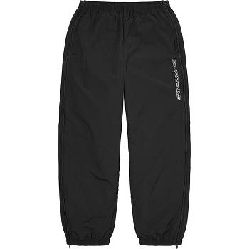 Spodnie Supreme Full Zip Baggy Warm Up Pant Czarne | PL432RW