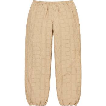 Spodnie Supreme Repeat Stitch Track Pant Brązowe | PL398CE