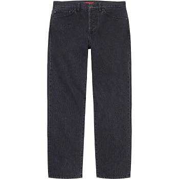 Spodnie Supreme Stone Washed Black Slim Jean Czarne | PL434YU