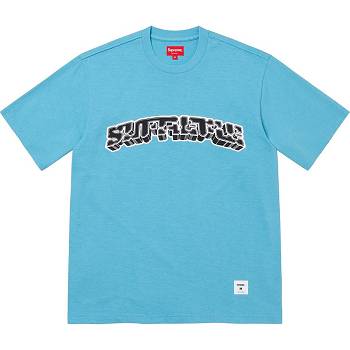 Swetry Supreme Block Arc S/S Top Niebieskie | PL331UT