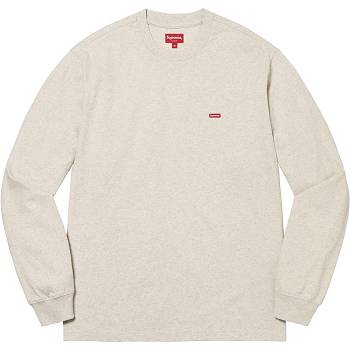 Swetry Supreme Small Box L/S Tee Beżowe | PL343LH